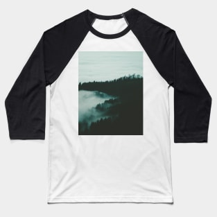 Wonderful Fog and Forest View Baseball T-Shirt